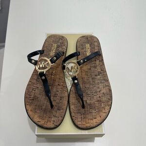 Michael Kors Black and Brown Sandals